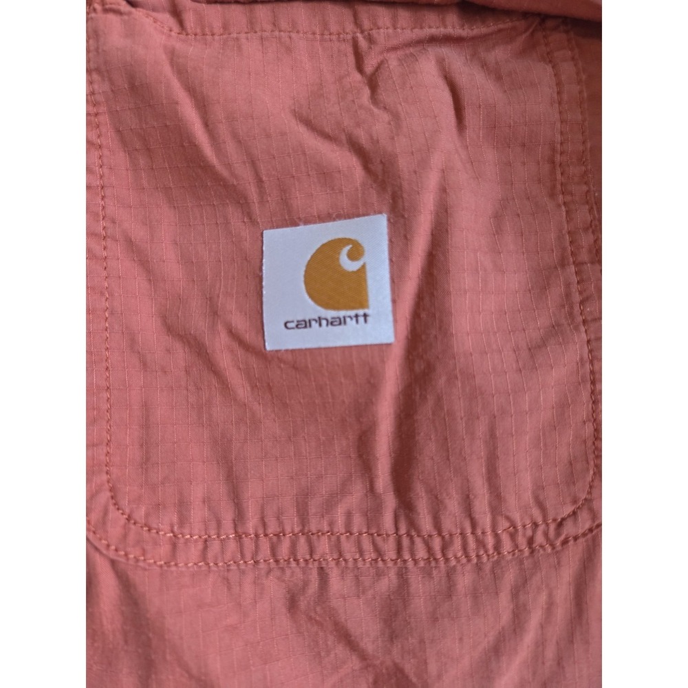 Carhartt Force Fishing Shirt Mens XL Burnt Orange Relaxed Fit Vented Work Shirt - Picture 10 of 14